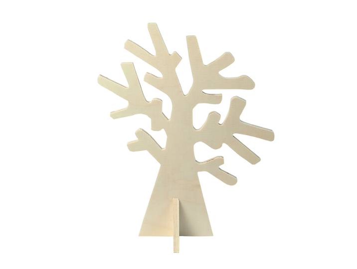Schmuckbaum aus Holz, braun, Schmuckständer, 23 x 28 cm