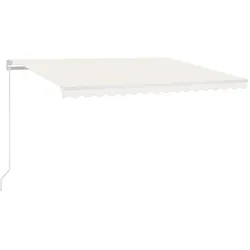 vidaXL Markise Manuell Einziehbar 450x350 cm Creme