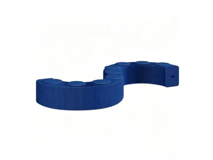 HSHBGS Klapphocker, Akkordeon, Kraftpapier, Fußhocker, Moderne Möbel Tragbarer Stuhl, 660 Pfund schwere Tragfähigkeit, platzsparend for Zuhause, Schlafzimmer(Blue,9-seater(500~600cm))