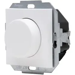 Kopp 845832080 ATHENIS - Druck-Wechsel-Universaldimmer für Glühlampen, Halogenlampen, dimmbare LED, Farbe: arktisweiß matt