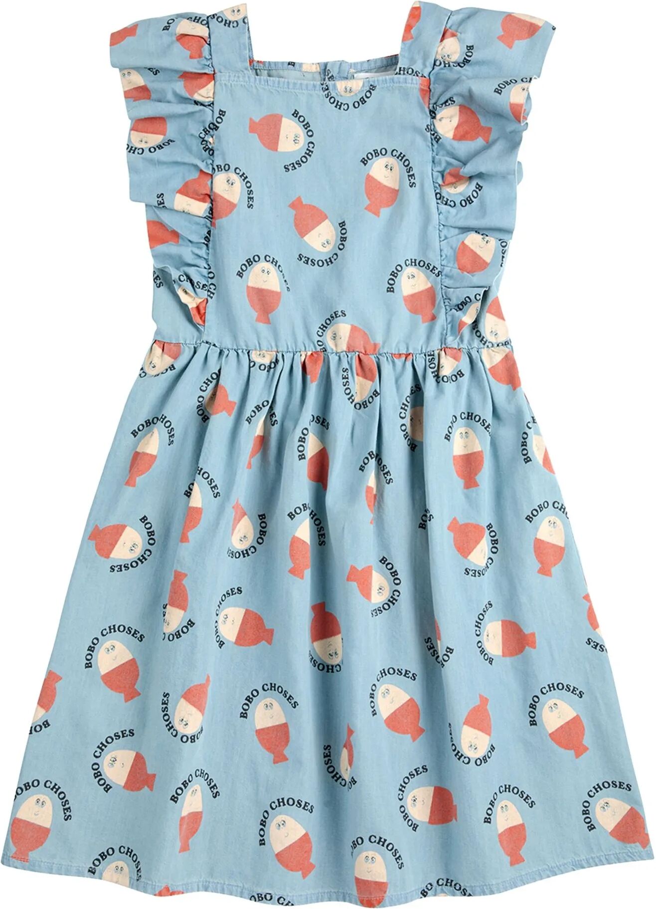 Bobo Choses Robe Bobo Denim Léger Bleu ciel 2/3 ans