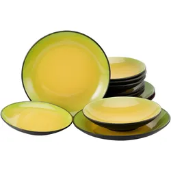 CreaTable, Geschirrset, Hot Green (12 Stk.)
