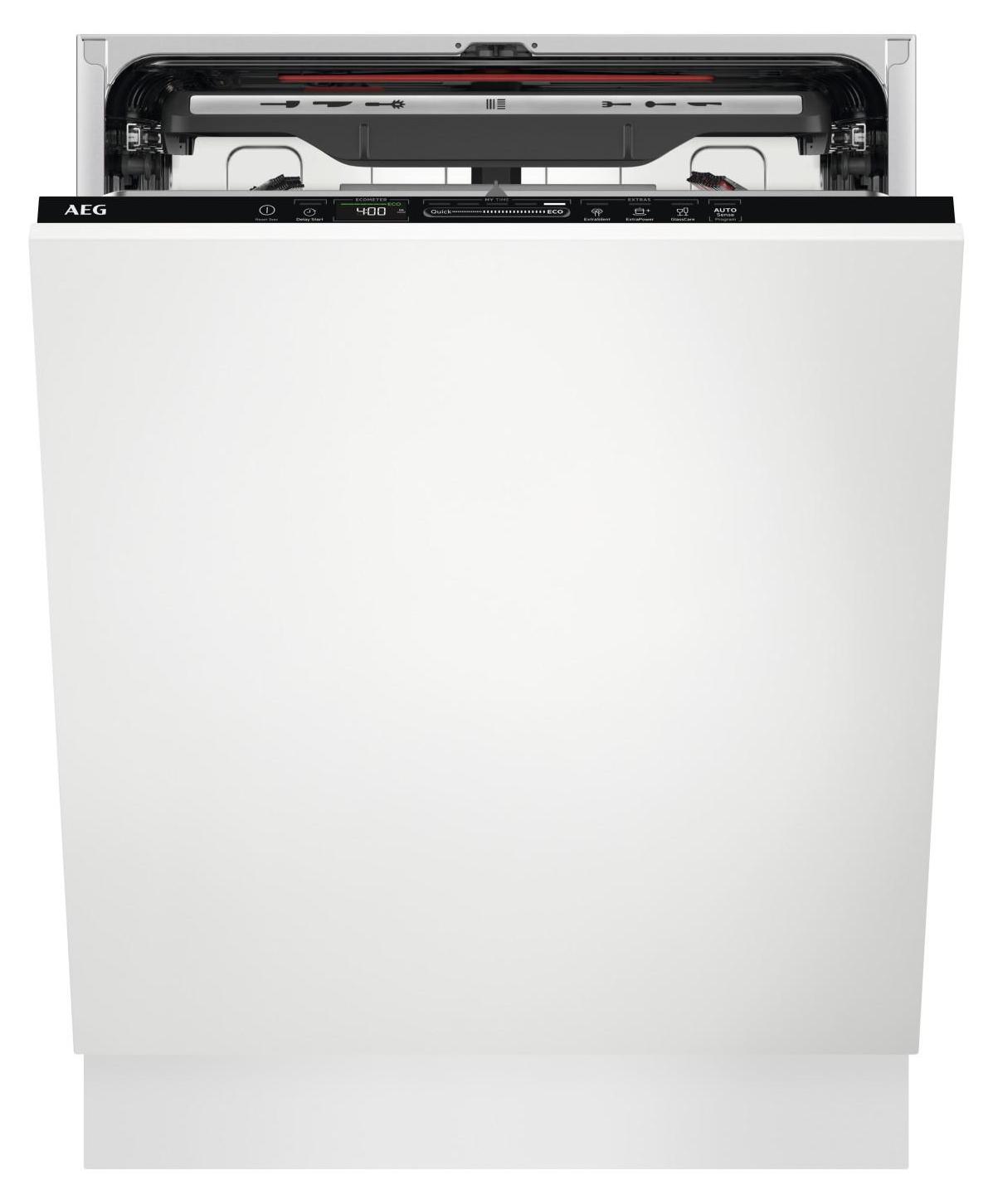 AEG FSE74717P, Voll integriert, Standardgröße (60 cm), Weiß, Schwarz, Berührung, Heiß