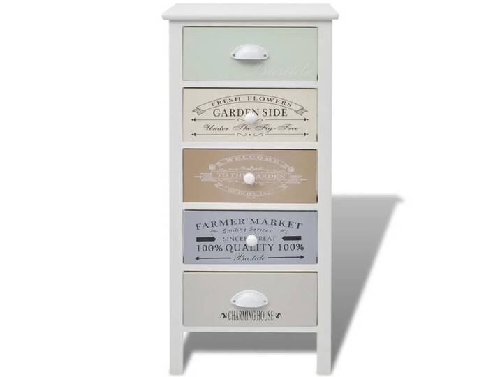 (SOLDES DEC)Armoire de rangement - cabinet de chambre - Anti-poussière - en style français 5 tiroirs - armoire de buffet -