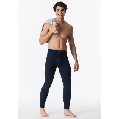 Lange Unterhose SCHIESSER "Comfort Fit", Herren, Gr. 6, Single Jersey, blau, Single Jersey, Obermaterial: 95% Baumwolle, 5% Elasthan, bequem, Unterhosen Lange Unterhose, softer Bund