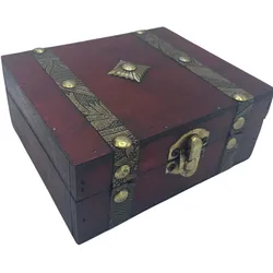 Square Tea Chest - Tan