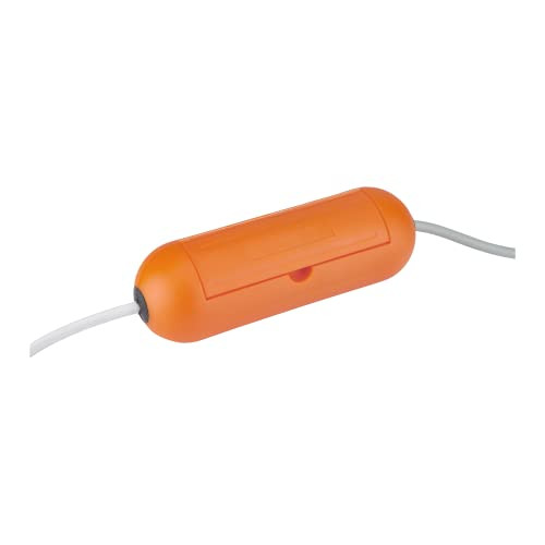 Debflex Waterdichte verlengkabel stopcontact behuizing met 2 verlengsnoeren, Oranje
