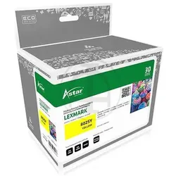 Astar, Toner, Gelb - kompatibel - Tonerpatrone (Alternative zu: Lexmark 80C2SY0) (Y)