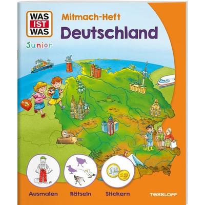 WAS IST WAS Junior Mitmach-Heft Deutschland, Geheftet von Christina Braun,Sabine Schuck, Tessloff Verlag Ragnar Tessloff GmbH & Co. KG,