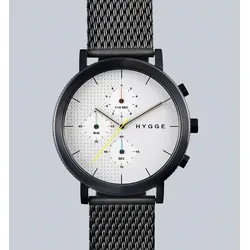 HYGGE - 2204 CHRONOGRAPH SERIE - black silver / 40 MM