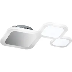 LED Design Decken Leuchte Wohn Ess Zimmer Beleuchtung Chrom Strahler Leuchte DIMMBAR WOFI 9630.03.01.6000