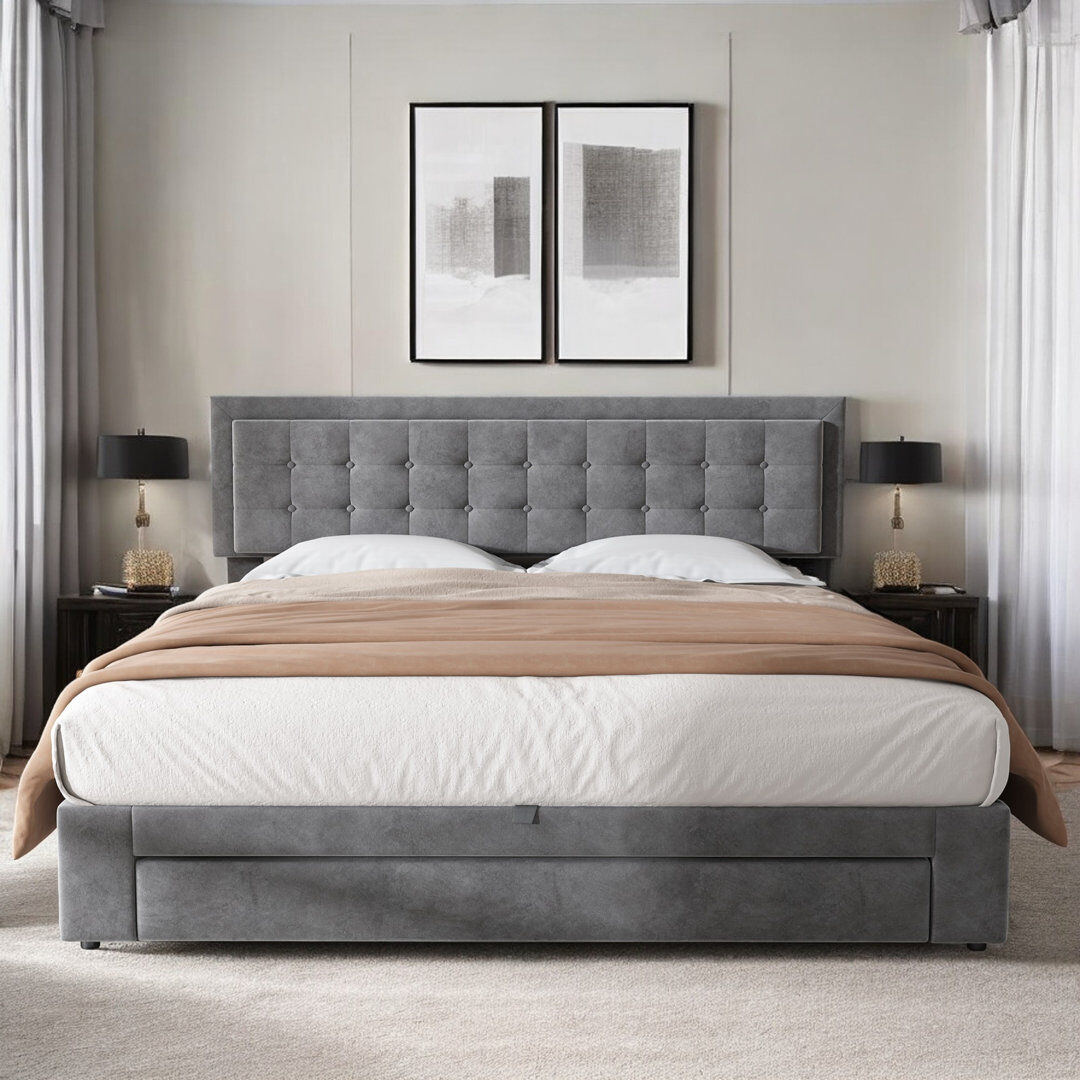 Fairmont Park Abhia Upholstered Bed Grey Super King (6')