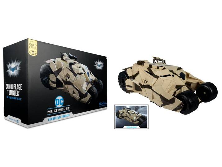 McFarlane Toys Actionfigur McFarlane DC Multiverse The Dark Knight Rises Tumbler Camouflage Fahrz