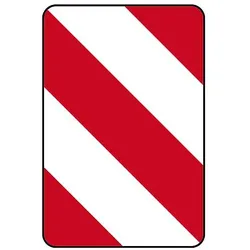 Verkehrszeichen - Leitplatte rechtsweisend, Aufstellung links, Zeichen 626-20