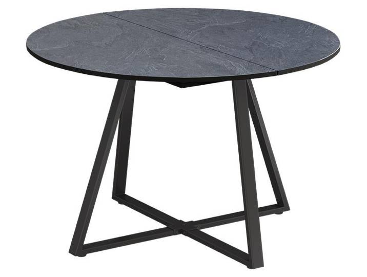 Esstisch Vicco Loyd Anthrazit/Schwarz 120-160 x 120 cm ausziehbar, Model 59378