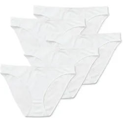 Tchibo - 5 Slips - Damen - Gr. M - weiß