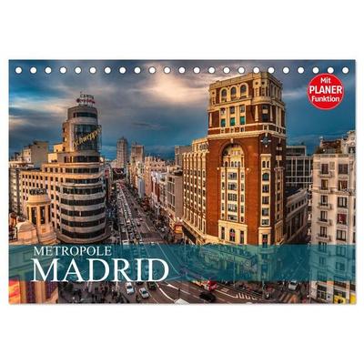 Metropole Madrid (Tischkalender 2027 DIN A5 quer), CALVENDO Monatskalender