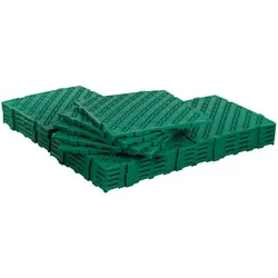 20 Stück Kunststoff Bodenrost Bodenplatte für Sauna/Garten/Poolbereich 500 x 500 x 25 mm Grün