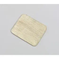 Kerzenteller Flachteller Rechteckig Alu gebürstet gold 10 x 8 cm ideal für Kerzen