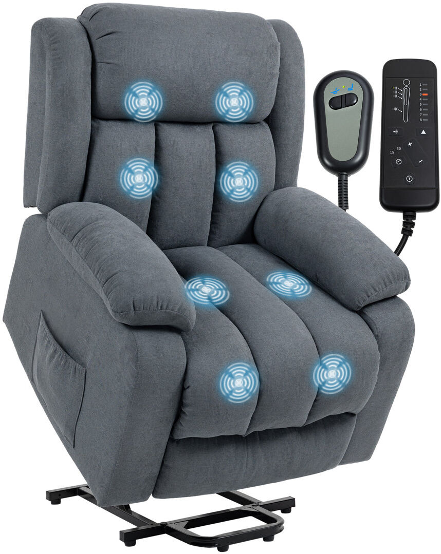 Brayden Studio Analiesa Power Lift Recliner, Lift Chair with Vibration Massage Grey 91;103cm H X 91cm W X 93cm D