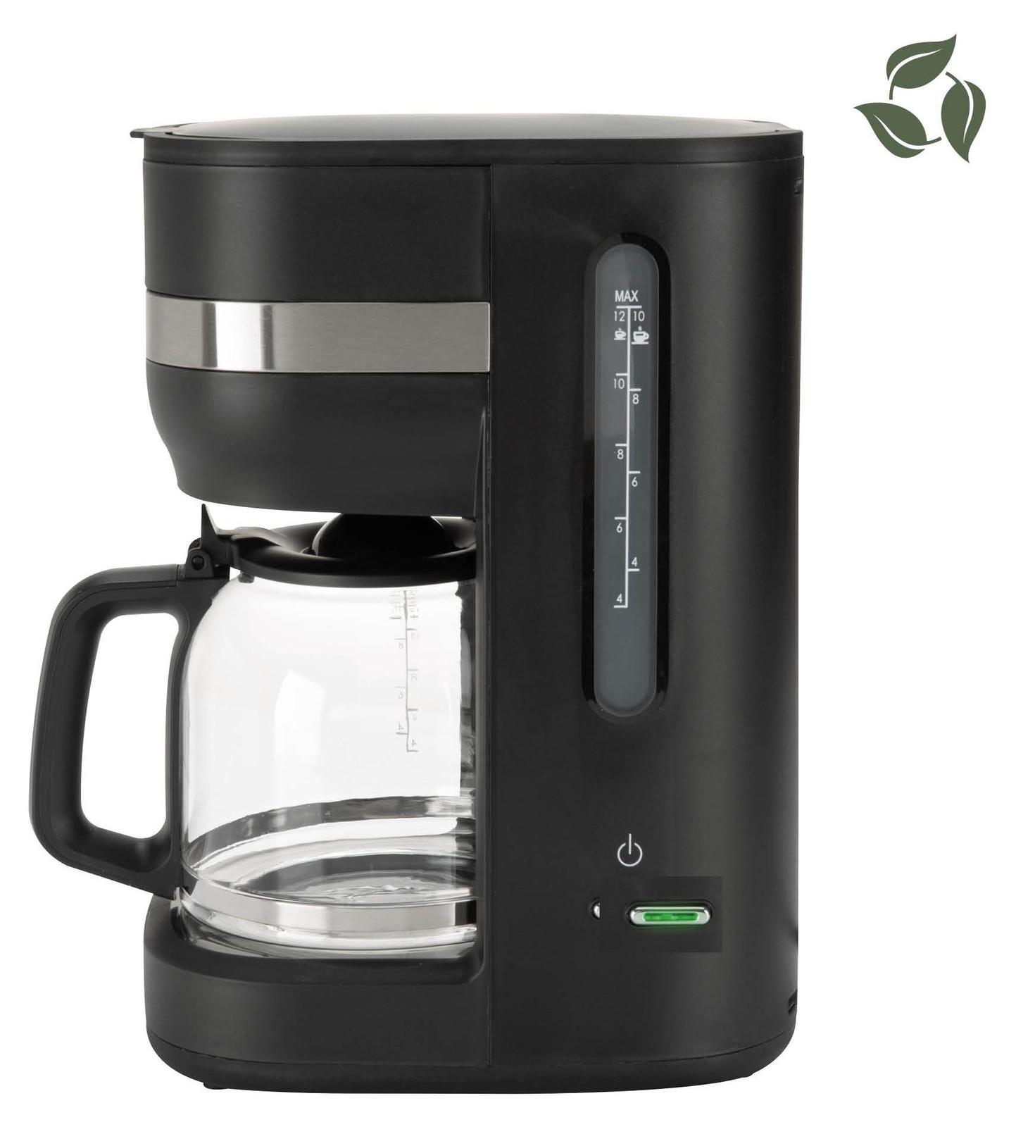 Bourgini Elements Koffiezetapparaat met warmhoudplaat en automatische uitschakeling, 1,5L (10-12 kopjes)