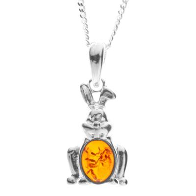 Kette mit Anhänger OSTSEE-SCHMUCK "Ostsee-Schmuck Kette mit Anhänger Hase Kette mit Anhänger Hase" Gr. 40, silber, Halsketten, Damen, 40cm, Silber 925 (Sterlingsilber), L: 40