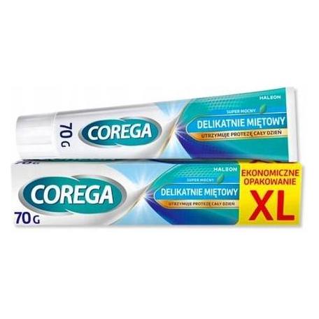 Corega Super mocny krem mocujący do protez zębowych delikatnie Miętowy 70g (53975731)