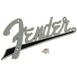 Fender AmpLogo flat-black - Ersatzteil Verstärkung