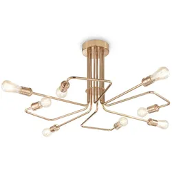 Ideal Lux Deckenleuchte TRIUMPH, 8-flammig, Ø 92cm, E27, Messing antik IDEA-160313