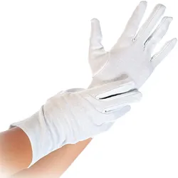 FRANZ MENSCH Hygostar Baumwoll-Handschuh BLANC, weiß, Größe L