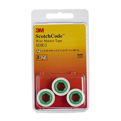 3M ScotchCode SDR-0 kabelmarker navulrollen, nummer 0, pak van 3