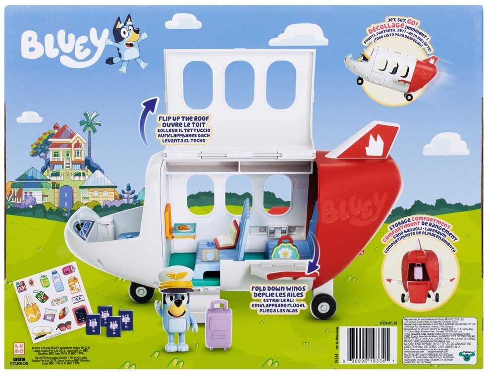Spielzeug-Flugzeug MOOSE "Bluey S15 Jet", weiß, Spielzeugfahrzeuge, Kinder, Spielzeug-Flugzeug