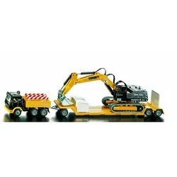 SIKU 4111 LKW Mercedes SK mit Tieflader und Großbagger, 1:55