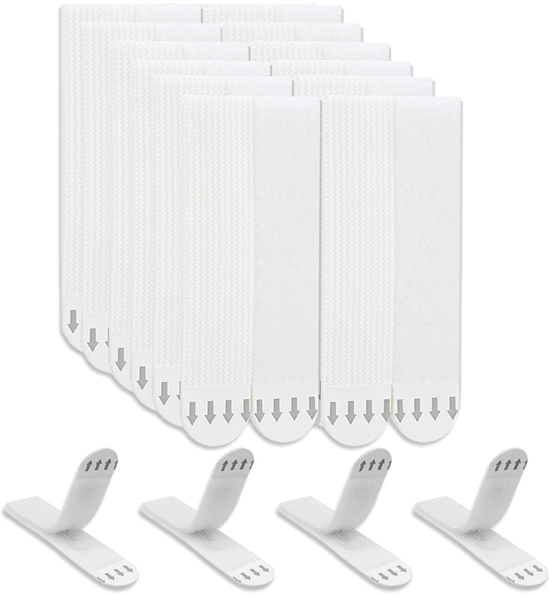 Dailygoods Flintronic Fotohanger zonder boren, 12 paar witte plakstrips voor kalenders, fotolijsten en posters