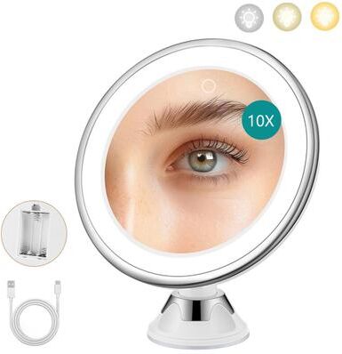 Fusion Finds Magnifying Makeup Mirror With Lights, Color LED Suction Cup Travel Vanity Mirror Magnifying Makeup Mirror With Lights, Color LED Suction Cup Travel Vanity Mirror