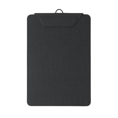 SIGEL KB101 Klemmbrett A5 schwarz, mit Aufstellfunktion, stabiles, stylisches Clipboard mit edler Leinenstruktur, leicht abwischbar, für Speisekarten