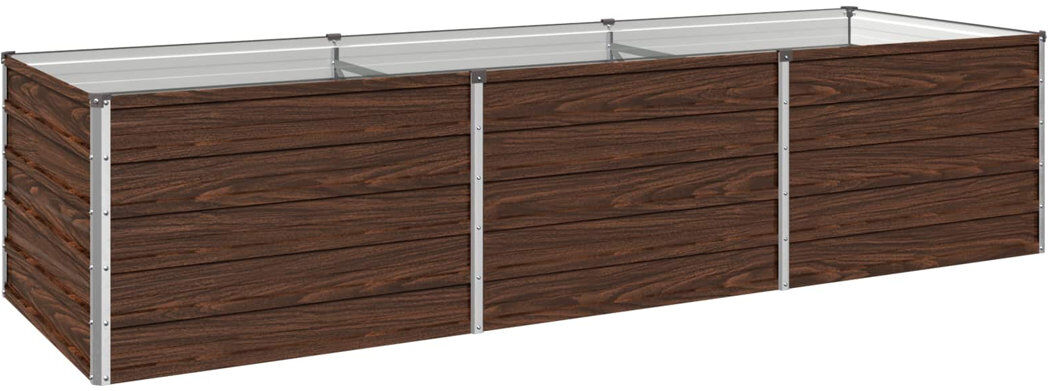Rio Outdoor Raised Garden Bed Black 55cm H x 240cm W x 80cm D