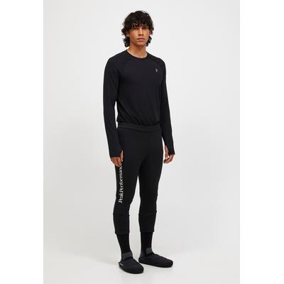 Leggings PEAK PERFORMANCE "M Rider Essentials Pants", Herren, Gr. S, Normalgrößen, schwarz, 86% Polyester, 14% Elasthan, eng, Hosen Leggings, mit Label-Applikationen