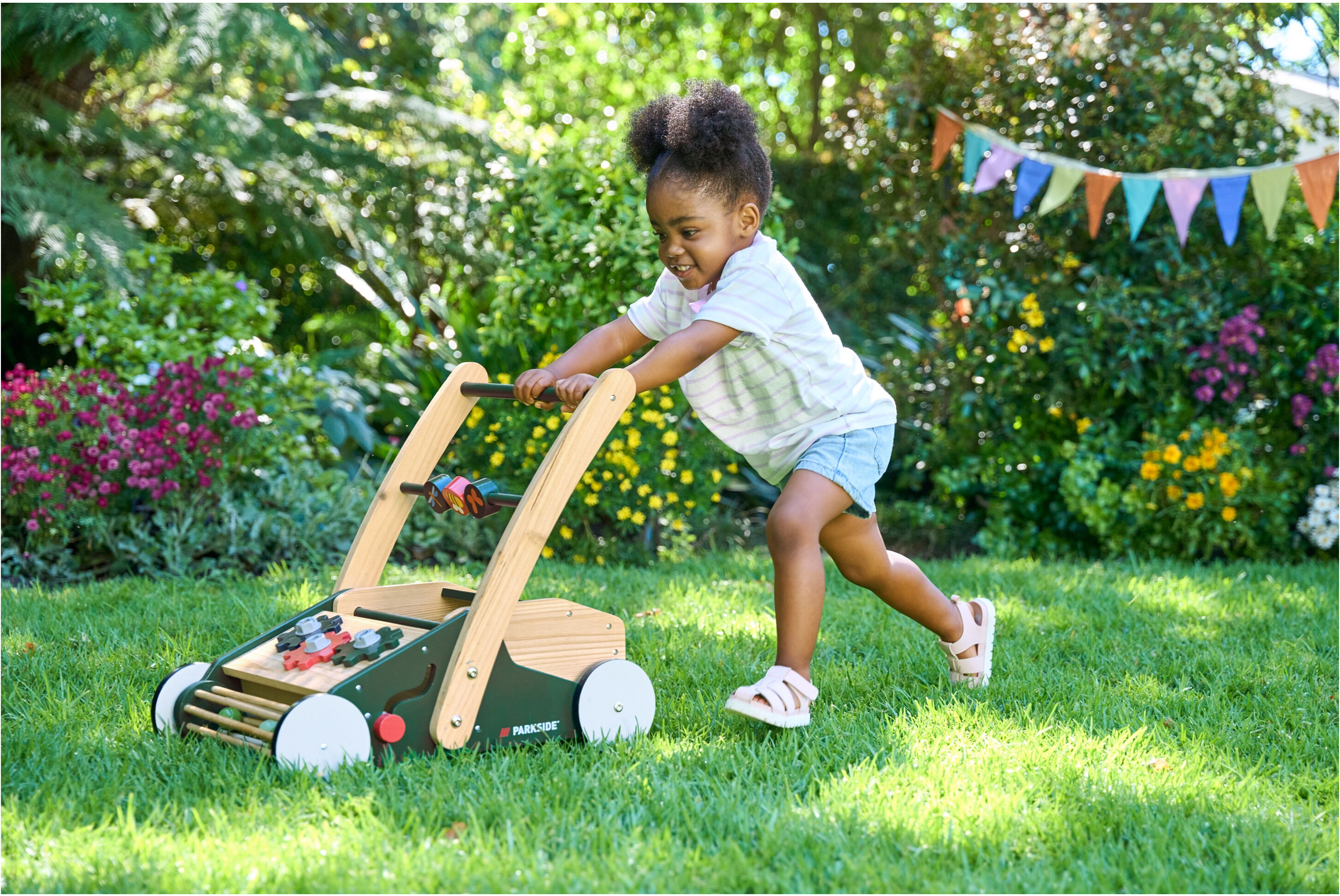PLAYTIVE Lauflernwagen, mit abnehmbarem Holzkasten