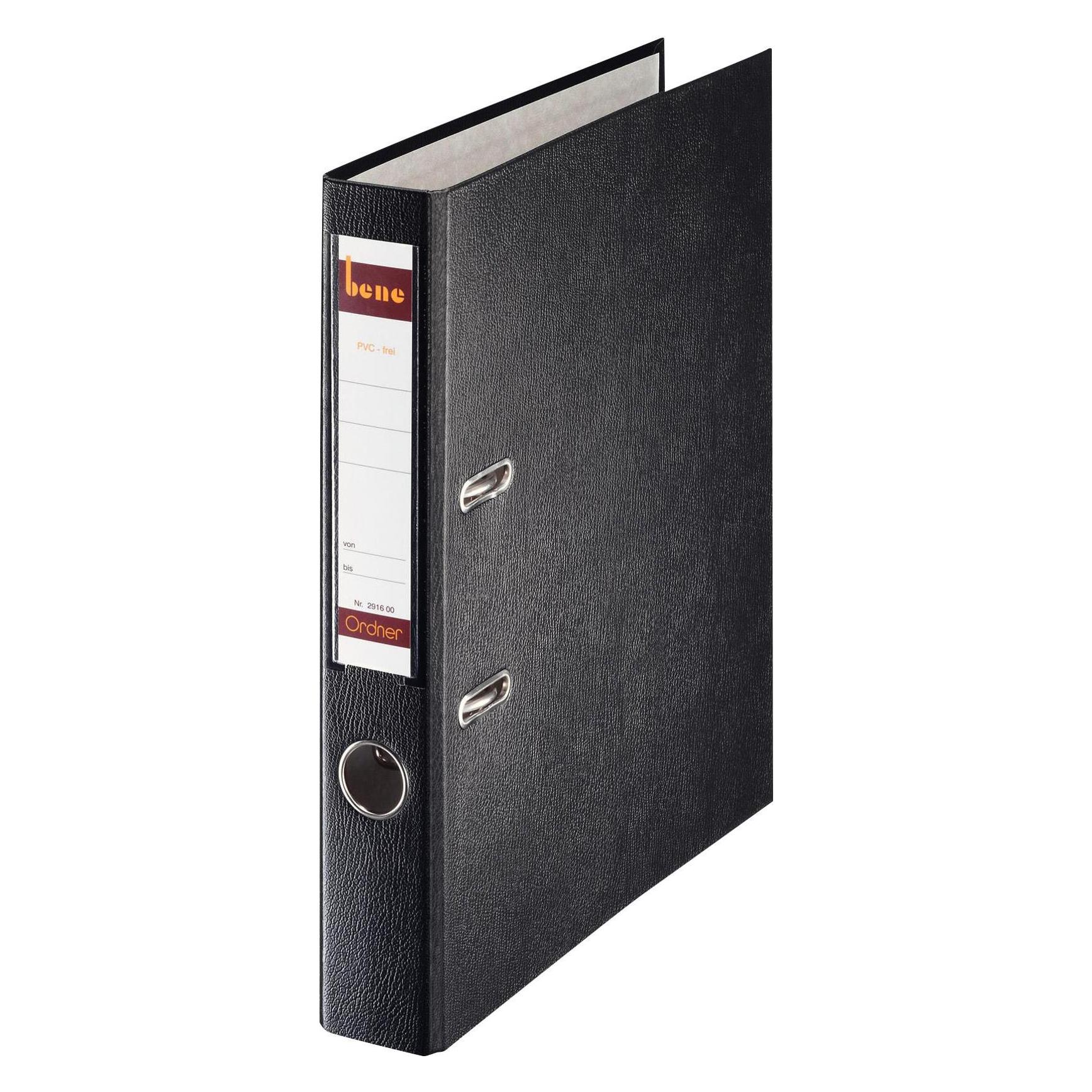 Leitz Bene 291600SW. Material: Partikelbord, Karton, Papier, Kunststoff, Produktfarbe: Schwarz, Format: A4 (A4, 45 mm, 1 Stk.) (291600 SW)