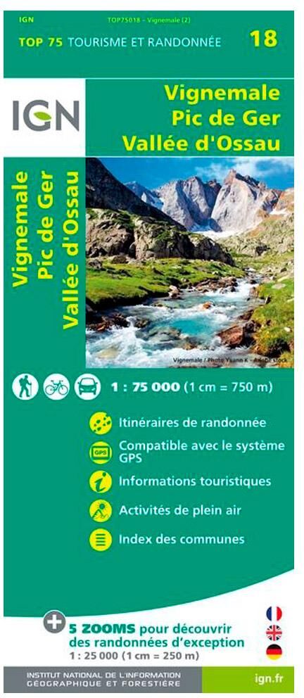IGN  - Vignemale Pic de Ger Vallee d'Ossau - Carte