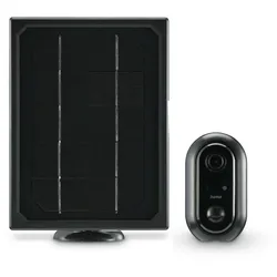HAMA Outdoor WLAN-Kamera schwarz, inkl. Solarpanel