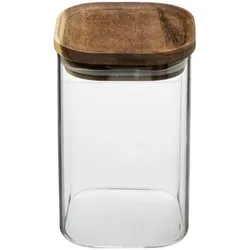 FIVE - Vierkantglas 'Hermet' 1 Liter Glas und Akazie