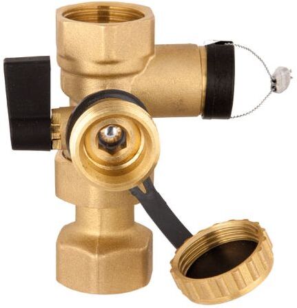 Afriso Kappenventil 77949 G 3/4 x 3/4, mit integriertem KFE-Hahn G 3/4