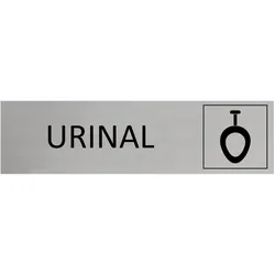 CombiCraft Aluminium Türschild Urinal 165x45mm mit 3M-Tape zur Befestigung, einfache Kennzeichnung von Räumen und Bereichen