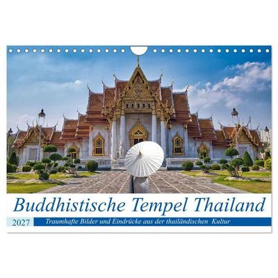 Buddhistische Tempel Thailand (Wandkalender 2027 DIN A4 quer), CALVENDO Monatskalender