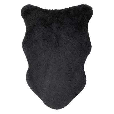 Hochflor-Teppich KAYOOM "Cosy Sheepskin 525", schwarz (graphit), B:60cm H:25mm L:90cm, Polyester, Teppiche, Fell Kannichen Haptik, weich kuschelig