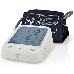 Nedis, Blutdruckmessgerät, SmartLife Blutdruckmessgerät Arm Bluetooth LCD-Anzeige 22 - 42 cm Anzeige des Stillh