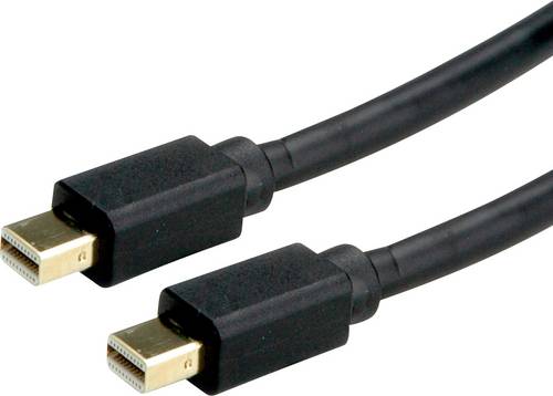 Roline Mini-DisplayPort Anschlusskabel Mini DisplayPort Stecker, Mini DisplayPort Stecker 2.00 m Schwarz 11.04.5818 Geschirmt DisplayPort-Kabel