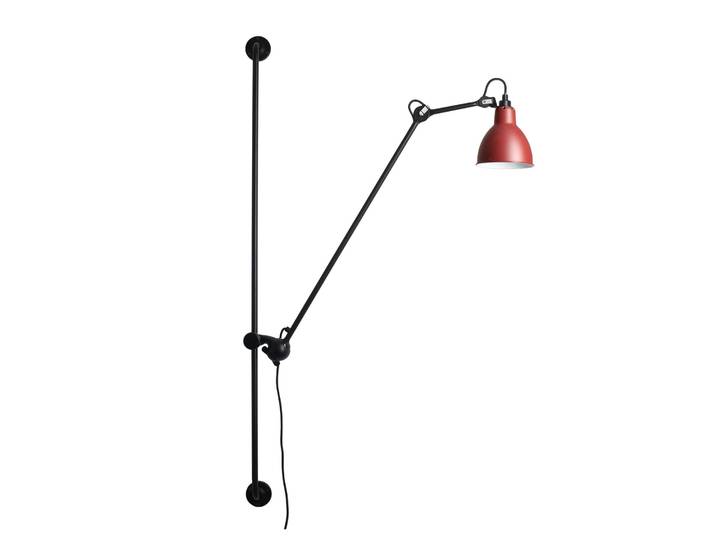 Applique murale Lampe Gras 214 Round, noir/rouge - DCW - Salon / séjour - Design - Métal - À ampoule unique